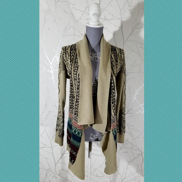 Staring at Stars Aztec Open Waterfall Cardigan - Picture 1 of 6